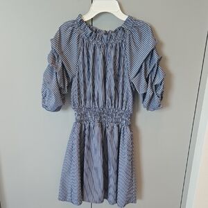 Habitual Blue Striped Casual Kids Dress